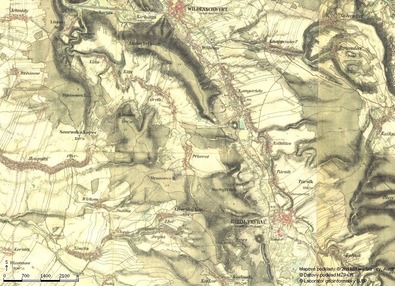 historická mapa okolí